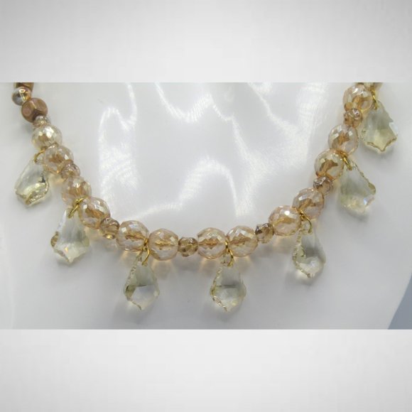 Champagne Gold Colour Beaded Jewelry Set - Picture 3 of 6
